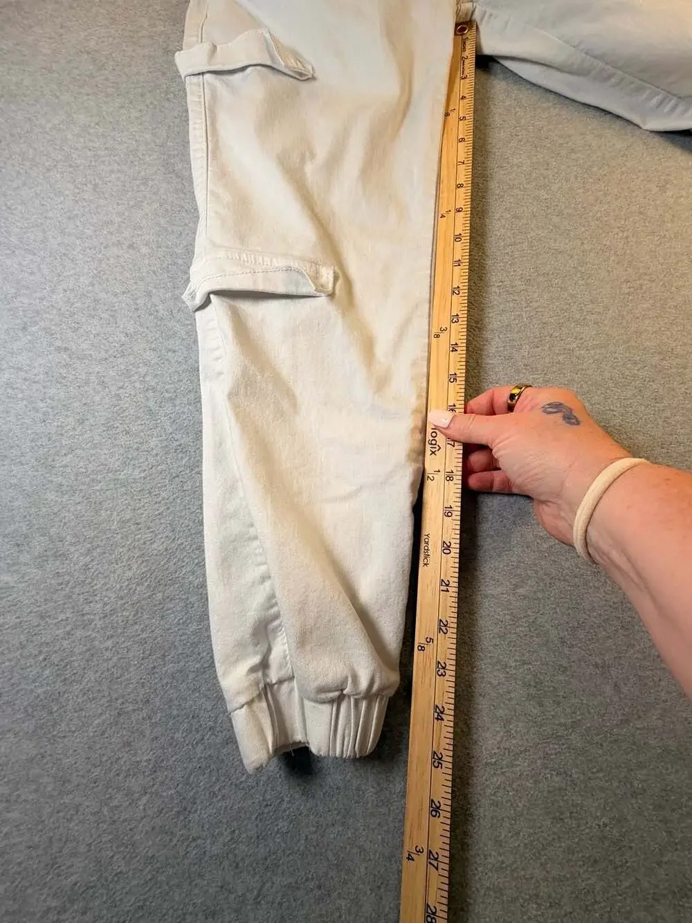 V.I.P. Cargo Jogger Pants Size 7/8 Beige Cotton Blend